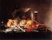 Jan Davidsz. de Heem Still-Life, Breakfast with Champaign Glass and Pipe Germany oil painting artist